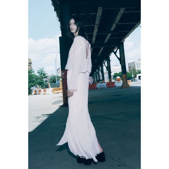 ZARA LONG SLIT SKIRT - Picture 6 of 10